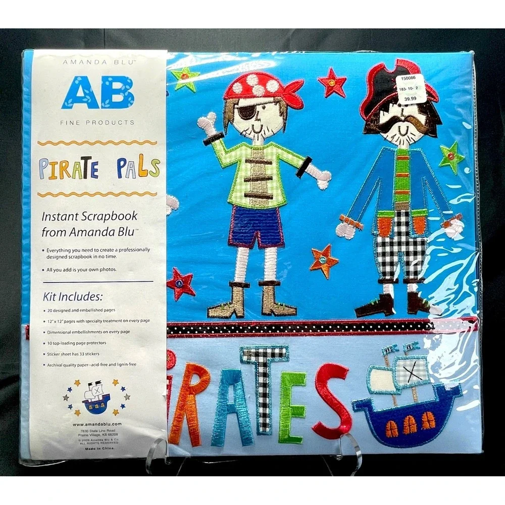 K & Company 12 x 12 Scrapbook 3 Album Lot Pirate Anchors Leather + more NEW
